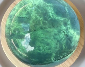 Blue Fluorite Sphere, Rainbow Filled Deep Blue Fluorite Crystal ball, Unique Crystal gift