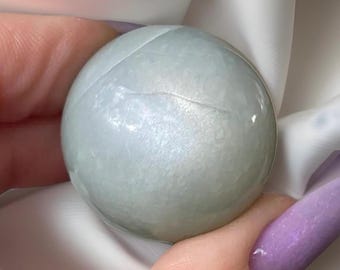 Sage Green Moonstone Sphere • Energy Crystal • Natural Green Moonstone Small Sphere • Meditation Crystal Rocks