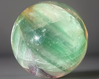 Watermelon Fluorite XL Sphere: HQ Fluorite Polished Statement Crystal Ball (484)