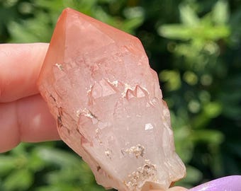 Red Quartz Point from Tibet, Rare Natural Red Phantom Quartz Mineral Specimen - New Find