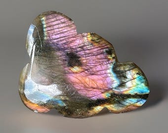 Spectrolite Labradorite Cloud Palmstone - Natural Rare Crystal from Finland (236)
