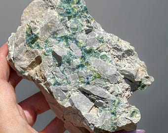 Arkansas Wavellite Blue Green Large Cabinet Specimen 5.1 inches -Mauldin Mountain Quarry Mt. Ida