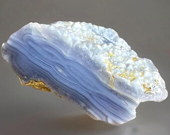 Blue Lace Agate XLarge Specimen Slab - High Quality Natural Unique Collectors Crystal Tanzania
