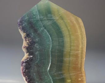 Lemon Lime Fluorite Slab Tower: Fluorite Polished Crystal (89)