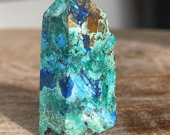 Chrysocolla Small Tower AAA grade Crystal Azurite Malachite Turquoise