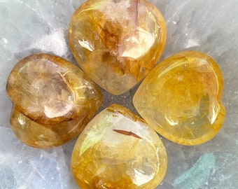 Golden Healer Quartz Heart