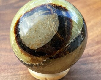 Septarian Sphere | AAA grade Crystal | Crystal freeform | Aragonite , Calcite , Limestone | Crystal gifts | Dragon egg Home Decor