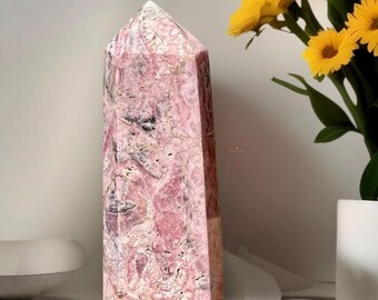 Rhodochrosite XXL Tower from Argentina • Heart Chakra Stone • Collectors Natural Crystal Gift - #17 • Pink Crystal Point