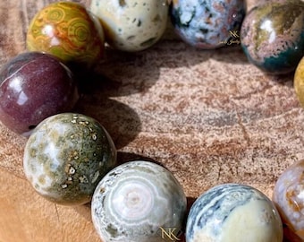 8th Vein Kabamby Ocean Jasper 20mm Bead Collectors Bracelet - No.35