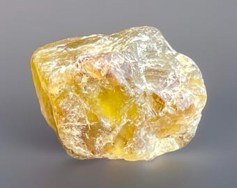 Sphene Faceting Rough 36.80 ctw, Natural Yellow Titanite Sphene, Lapidary Raw Rough Gemmy Specimen