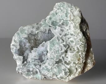 Sugar Cube Fluorite Specimen, Light Blue Green Raw Cube Fluorite Mineral, Unique Natural Crystals - #90