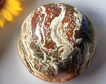 Ocean Jasper Sphere, Green Sea Jasper Crystal ball