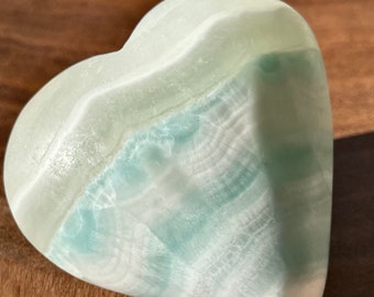 Larimar Heart | AAA Quality Crystal’s | Home Decor | Valentines Day Crystal Gifts | Dominican Republic Larimar Carvings