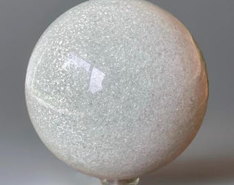 Grey Sage Mica Shimmering Statement Sphere - No.51,  New Find from Brazil