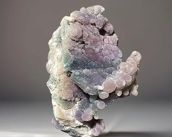 Botryoidal Purple Chalcedony • Crystals for Gifting & Collecting • Unique Home Decor • Blue Purple Green Natural Grape Agate Specimen