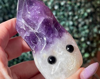 Amethyst Hedgehog Carving, Natural Gemstone Sculpture (84)