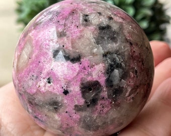 Cobalto Calcite Sphere with Hot Pink Color, Collector’s cobaltoan calcite, HQ Crystals A Must-Have Gift