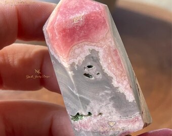 Genuine Rhodochrosite Crystal Tower - #E