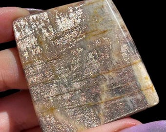 Rainbow Lattice Sunstone Freeform, AAA Grade Crystal Gifts, Rare Crystals Confetti Black sunstone, #10