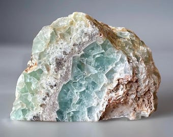 Stunning Durango Fluorite Specimen • Blue Green Fluorite• Crystals for Gifting Collecting & Decorating • Mexican Rainbow Fluorite Statement