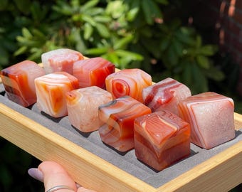 Carnelian Crystal Cube - You Pick