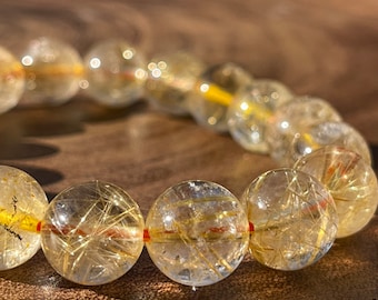 Golden Rutile HQ Beaded Bracelet