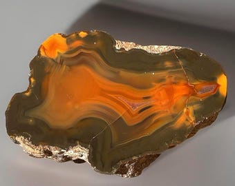 Condor Agate Geode from Argentina, Natural Agate Front Polished & Rough Specimen