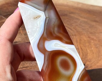 Carnelian XL Tower | Red and White Agate