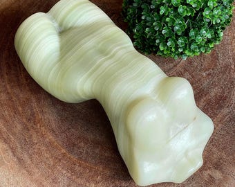 Green Onyx Huge 8 Inch Goddess, XXL Lady Body Crystal Carving Statue No.1, Natural Stone Sculpture