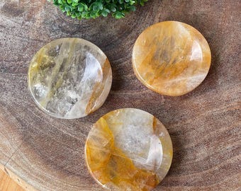 Golden Healer Quartz Trinket Crystal Bowl - You Pick, Crystal Jewelry Display
