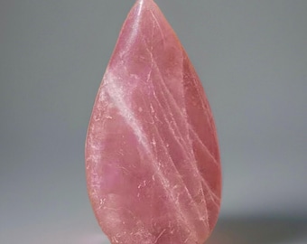 Lavender Rose Quartz Flame - Natural Unique Crystal Drop - No. 96