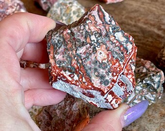 Leopard Jasper Raw Stones | Red Yellow Pink Jasper | Rough Crystal | Jasper | Home Decor & Crystal gifts | Energy Crystals