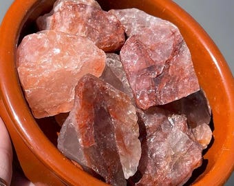 Fire Quartz Rough - Natural Crystal Stone - Beginner Crystal gifts - Raw Crystals