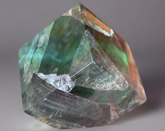 Green Fluorite & Pyrite HQ Crystal Cube • Rainbow Galaxy Fluorite • Green Fluorite Floating Cube