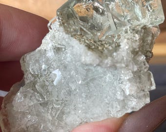 Mint-Green Fluorite Specimen - XIANGHUAPU MINE, HUNAN: Excellent transparency and brilliance