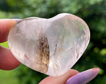 Dendritic Quartz Heart - #89, Natural Unique Crystal Stone