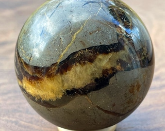 Septarian Sphere | AAA grade Crystal | Crystal freeform | Aragonite , Calcite , Limestone | Crystal gifts | Dragon egg Home Decor