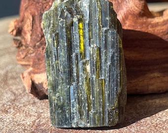 Green Tourmaline Mineral Specimen: Natural Unique Formation Rough Unpolished terminated Tourmaline