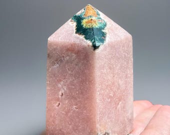 Pink Amethyst Tower with Chlorite