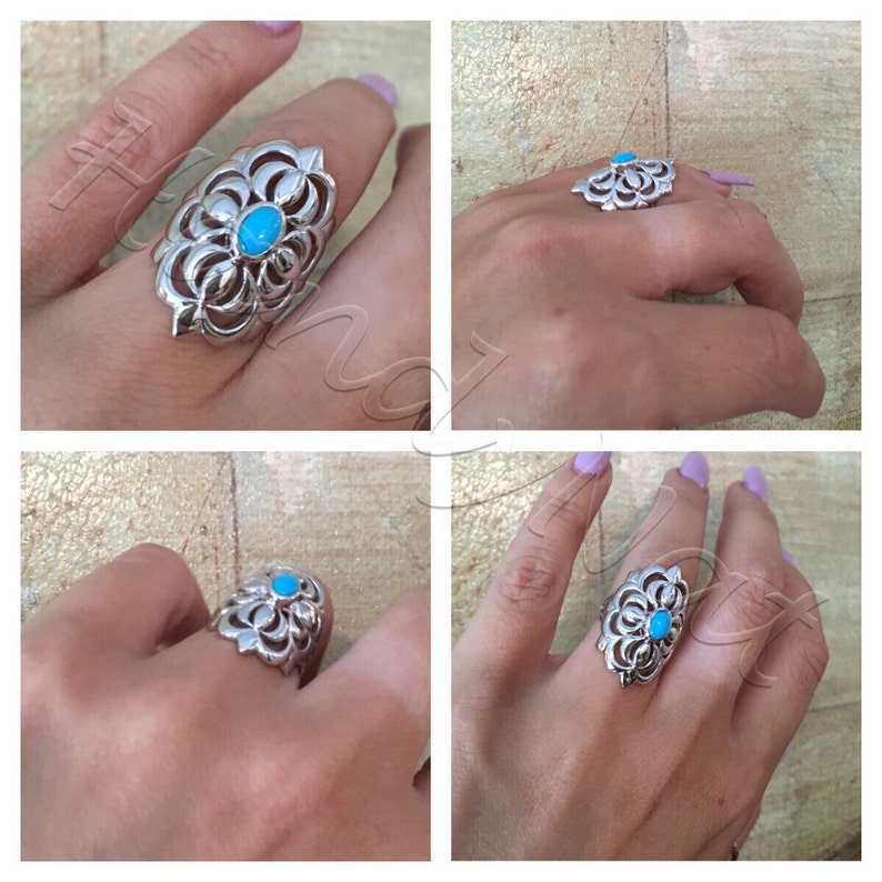 Make a Statement  Sterling Silver Sleeping Beauty Turquoise image 1