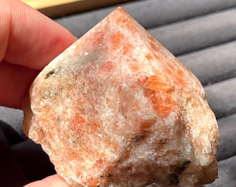 Sunstone Top Polish Point, Golden Sunstone Rough & Polished Crystal