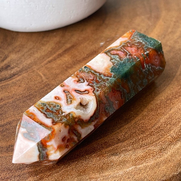 Red Moss Agate Druzy Tower |Moss Agate Carvings| Home Decor | AAA Grade Crystals | Crystal Gifts, Positive Energy | Carnelian Moss Agate