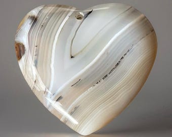 Botswana Agate Heart Crystal Pendant ( 1 )