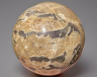 Graphic Moonstone XL Sphere, Madagascar Smokey Quartz & Moonstone Orb (93)