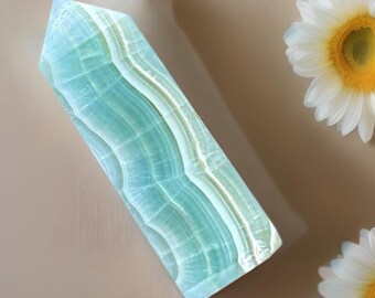 Caribbean calcite shimmering HQ Large Tower - #1