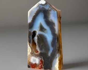 Argentina agate Tower, Colorful Rare Agate Druzy Point