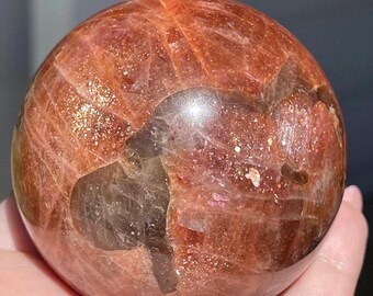Arusha Sunstone XXL Sphere • Rare Statement Crystals • Huge Rainbow Arusha Sphere