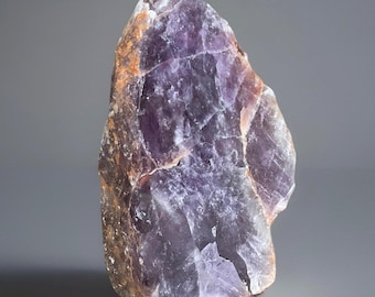 Amethyst Front Polished Freeform • Natural  Purple Rainbow filled Brazilian Amethyst Bookend • Crystals for Gifting Collecting & Decorating