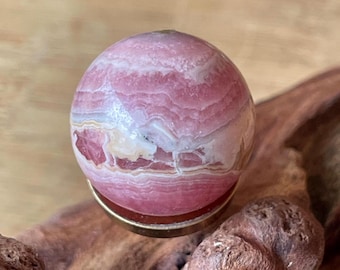 Jelly Rhodochrosite High Quality Sphere, Pink Gel Rhodochrosite Small Crystal Ball