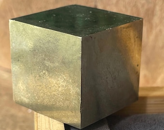 SINGLE CUBE Natural Formation - Cubic Pyrite from Mina Ampliación A Victoria, Navajún, Spain